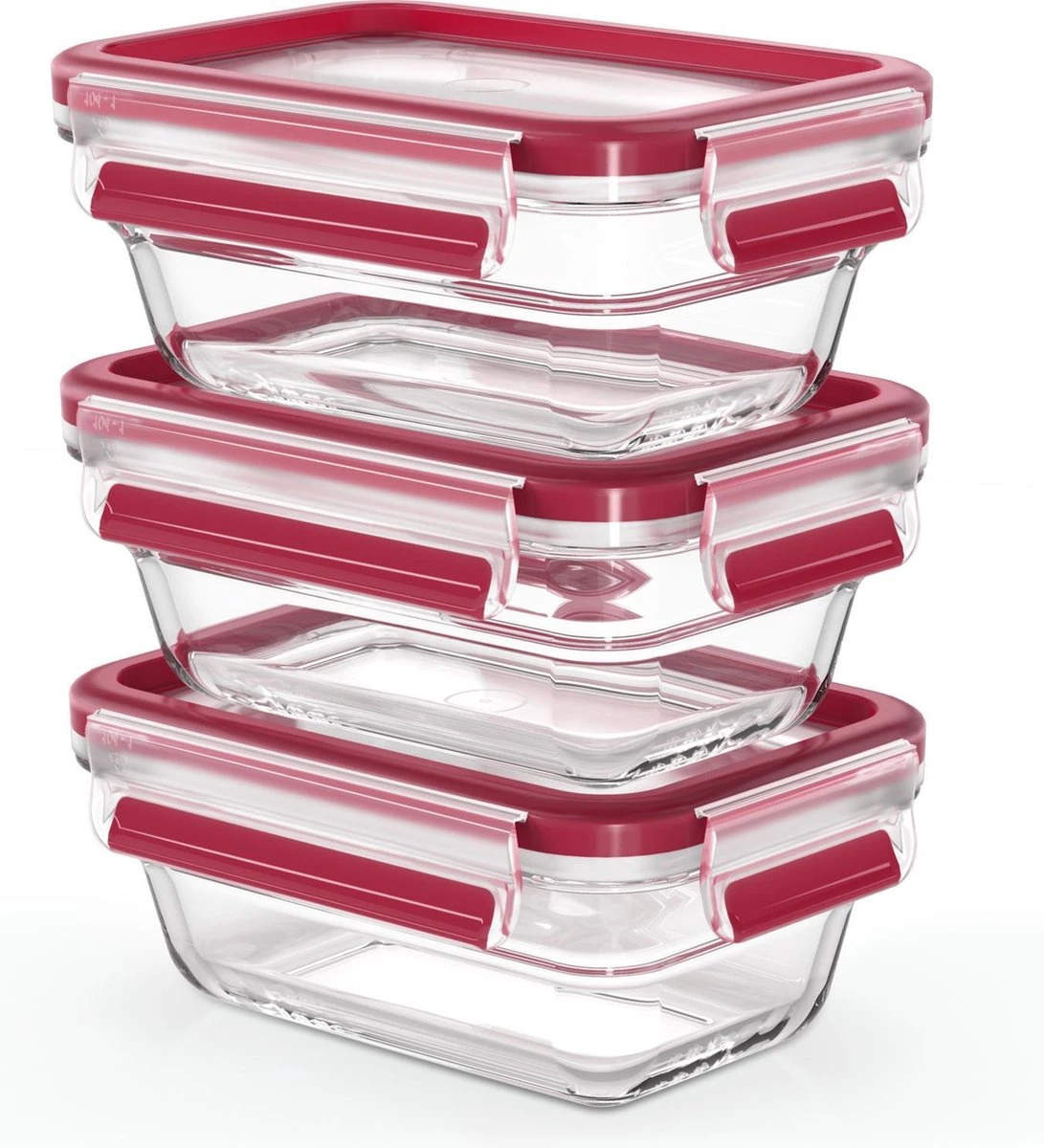 Tefal MasterSeal Glass - 3 X 450 Ml - Rechthoekig 1 Tefal MasterSeal Glass - 3 X 450 Ml - Rechthoekig