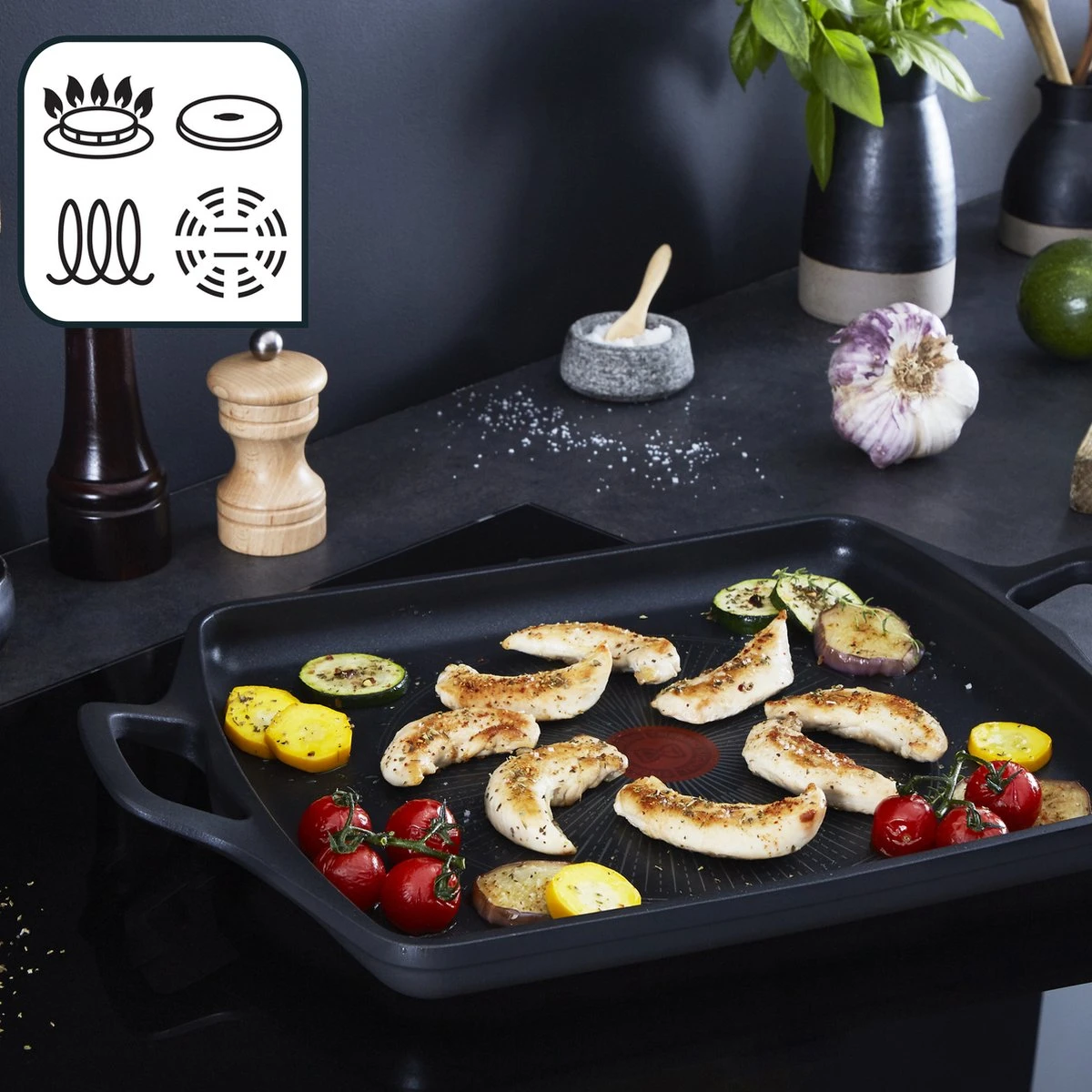 Tefal Robusto - Pan - Plancha - 26x32cm 3 Tefal Robusto - Pan - Plancha - 26x32cm - Afbeelding 3