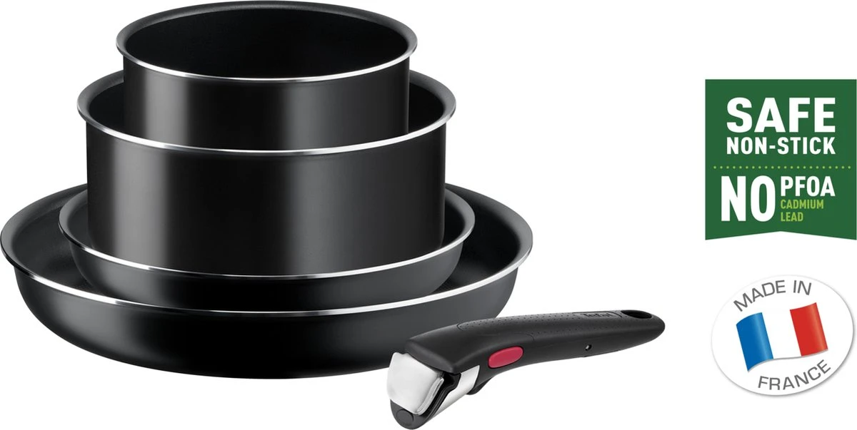 Tefal Ingenio Easy Cook & Clean - Pannenset - 5-delig - Niet Geschikt Voor Inductie 2 Tefal Ingenio Easy Cook & Clean - Pannenset - 5-delig - Niet Geschikt Voor Inductie - Afbeelding 2