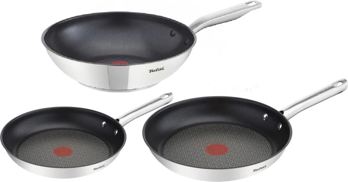 Tefal Ultimum - Pannenset - 3 Stuks | Koekenpan 24cm | Koekenpan 28cm | Wokpan 28cm | INDUCTIE - PFAS-vrij 1 Tefal Ultimum - Pannenset - 3 Stuks | Koekenpan 24cm | Koekenpan 28cm | Wokpan 28cm | INDUCTIE - PFAS-vrij