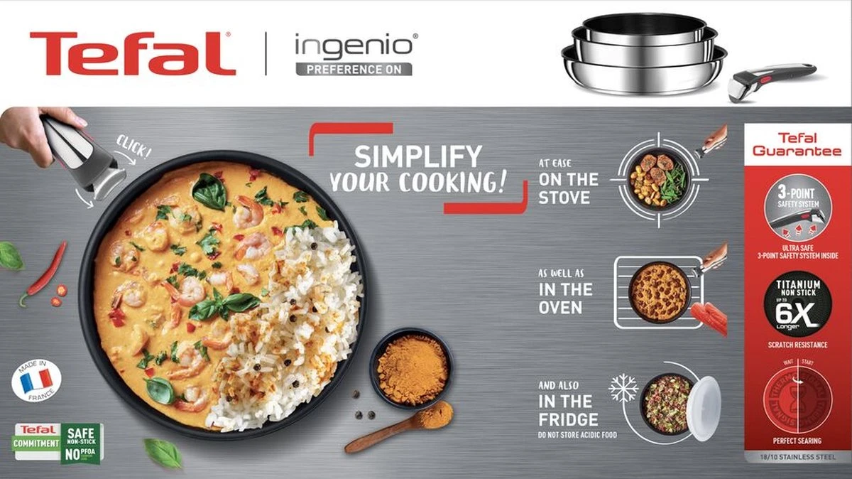 Tefal Ingenio Preference - Pannenset - 15-delig 3 Tefal Ingenio Preference - Pannenset - 15-delig - Afbeelding 3