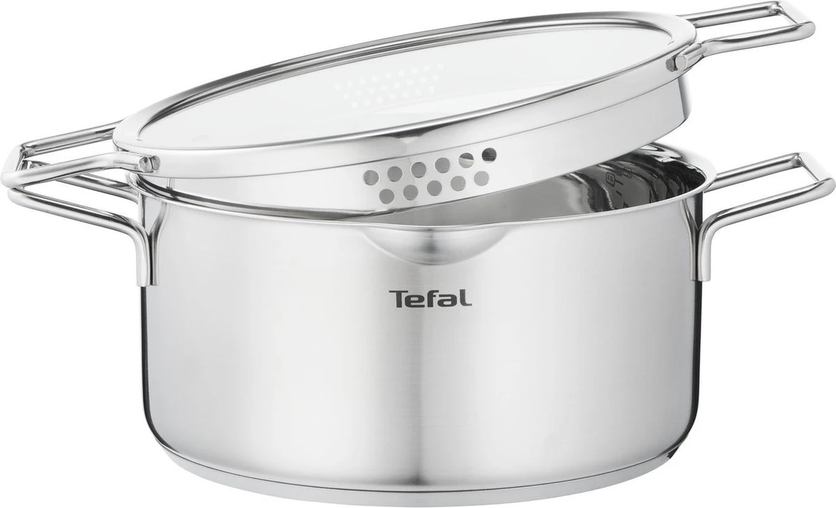 Tefal Nordica Pannenset 4 Delig - Steelpan Ø16 Cm & Kookpan Ø 18 + Ø 20 + Ø 24 Cm 6 Tefal Nordica Pannenset 4 Delig - Steelpan Ø16 Cm & Kookpan Ø 18 + Ø 20 + Ø 24 Cm - Afbeelding 6