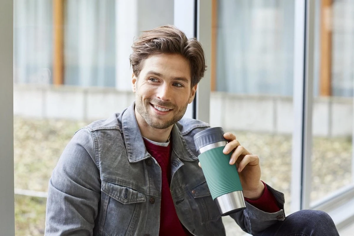 Tefal Travel Mug Easy Twist Thermobeker - Groen - 0,36 Liter 2 Tefal Travel Mug Easy Twist Thermobeker - Groen - 0,36 Liter - Afbeelding 2