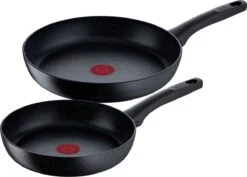 Tefal Black Stone Koekenpannenset - Ø 24/28 Cm
