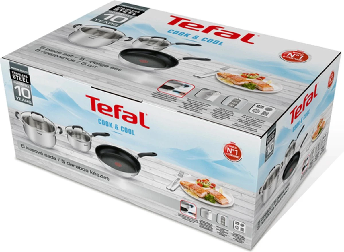 Tefal Cook & Cool Pannenset - 3-delig 11 Tefal Cook & Cool Pannenset - 3-delig - Afbeelding 11