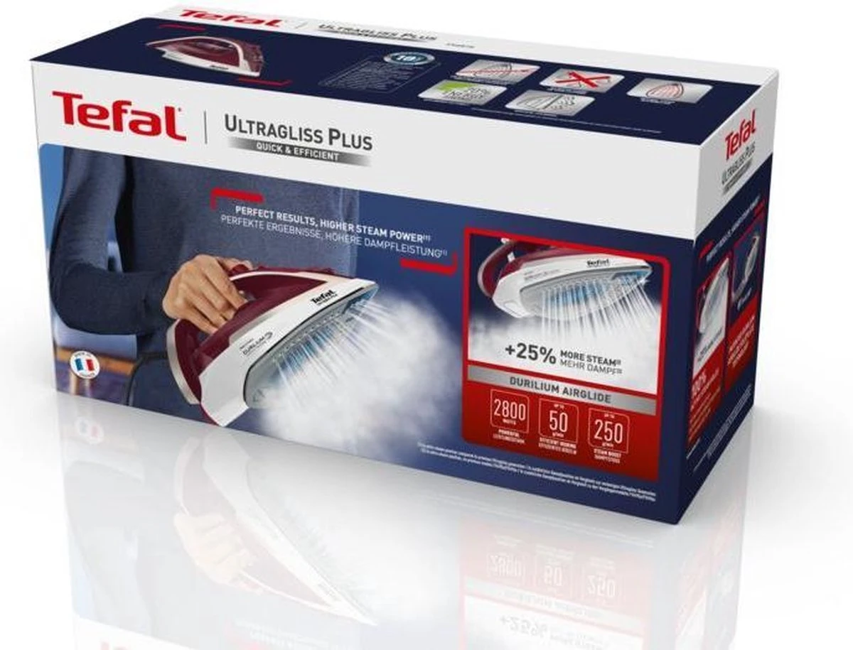 Tefal Ultragliss Plus FV6810 - Stoomstrijkijzer 8 Tefal Ultragliss Plus FV6810 - Stoomstrijkijzer - Afbeelding 8