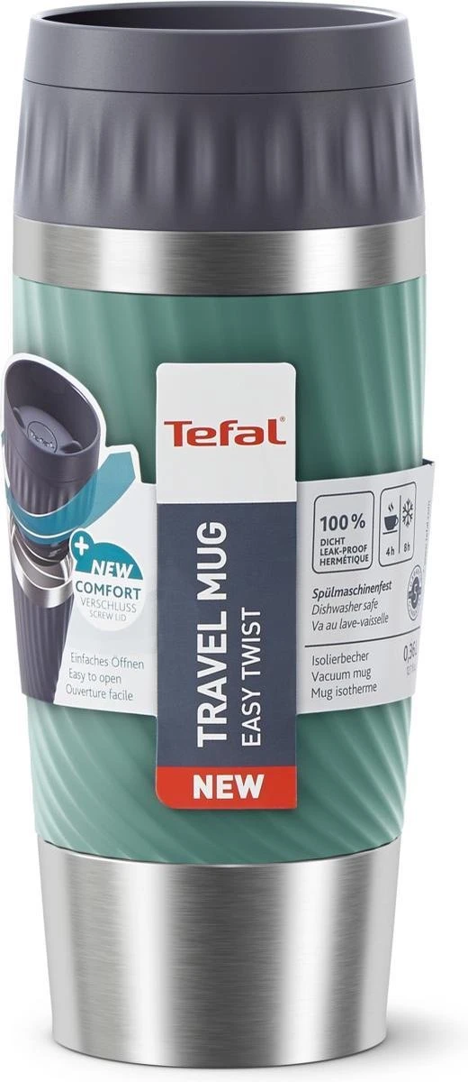 Tefal Travel Mug Easy Twist Thermobeker - Groen - 0,36 Liter 6 Tefal Travel Mug Easy Twist Thermobeker - Groen - 0,36 Liter - Afbeelding 6