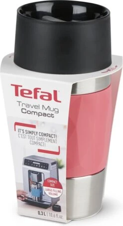 Tefal Compact Travel Mug Compact Thermosfles - 0,3 L - Koraal -Tefal Verkoopwinkel 653x1200