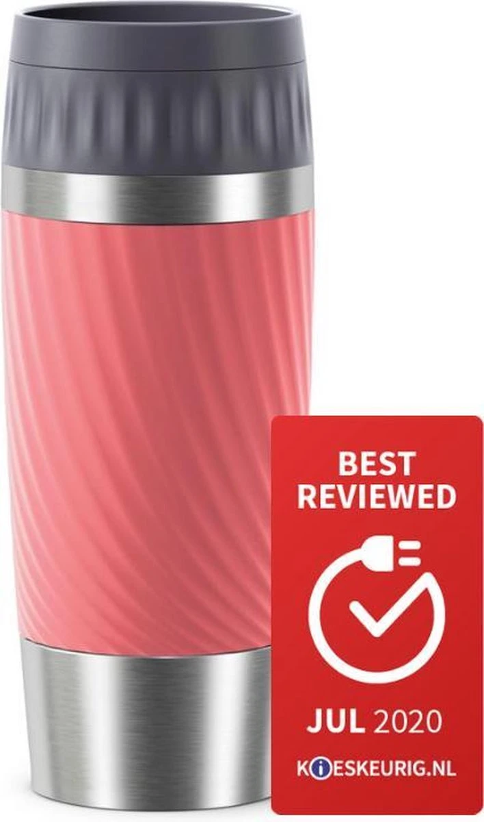 Tefal Travel Mug Easy Twist Thermobeker - Koraalrood - 0,36 Liter 5 Tefal Travel Mug Easy Twist Thermobeker - Koraalrood - 0,36 Liter - Afbeelding 5