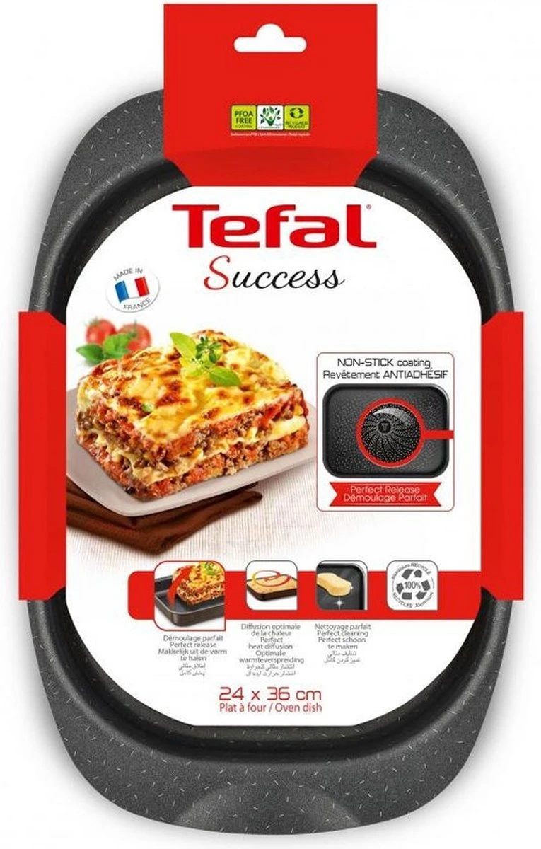 Tefal Success Ovenware Ovenschotel - 24 X 36 Cm - Aluminium 2 Tefal Success Ovenware Ovenschotel - 24 X 36 Cm - Aluminium - Afbeelding 2