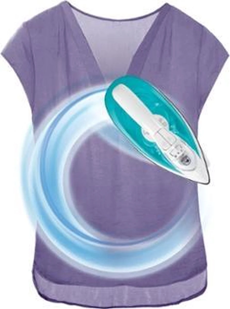 Tefal FV6520 Stoomstrijkijzer Station 2400 W 0,25 L Keramische Zoolplaat Turkoois, Wit 3 Tefal FV6520 Stoomstrijkijzer Station 2400 W 0,25 L Keramische Zoolplaat Turkoois, Wit - Afbeelding 3