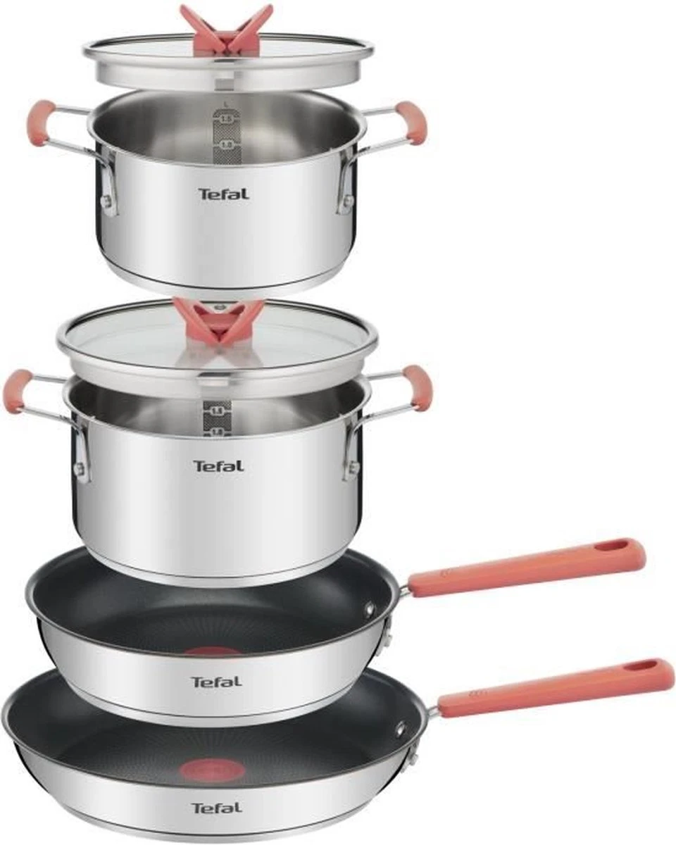 TEFAL G720S604 6-delige Stapelbare Pannenset OPTI'SPACE - RVS - Alle Kookplaten Inclusief Inductie 1 TEFAL G720S604 6-delige Stapelbare Pannenset OPTI'SPACE - RVS - Alle Kookplaten Inclusief Inductie