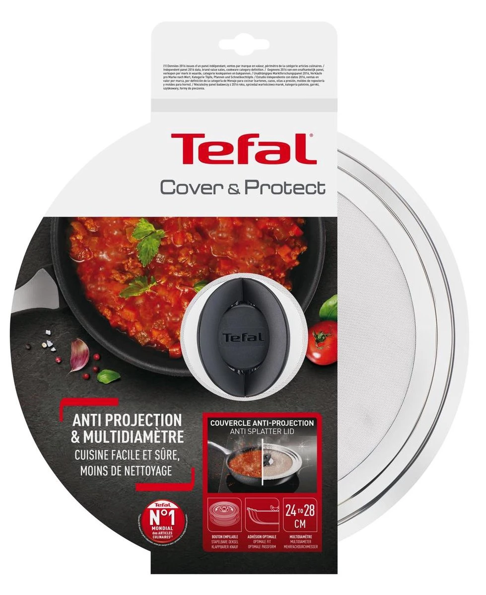 Tefal Ingenio Anti-spat Deksel - 24-30 Cm - RVS 4 Tefal Ingenio Anti-spat Deksel - 24-30 Cm - RVS - Afbeelding 4
